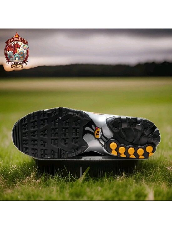 Nike Air Max Plus Golf Shoes Black Metallic Silver FZ4150-002 - Men\'s Size 9.5